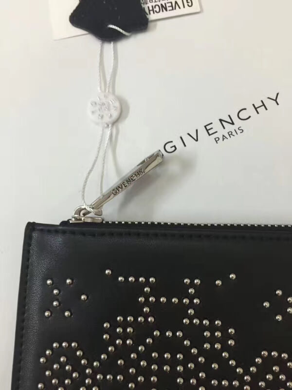 2017新作 GIVENCHY ジバンシィスーパーコピー スターパッチ レザーポーチ BK06072273005